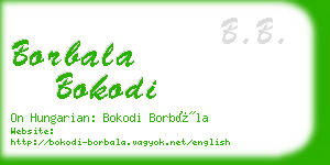 borbala bokodi business card